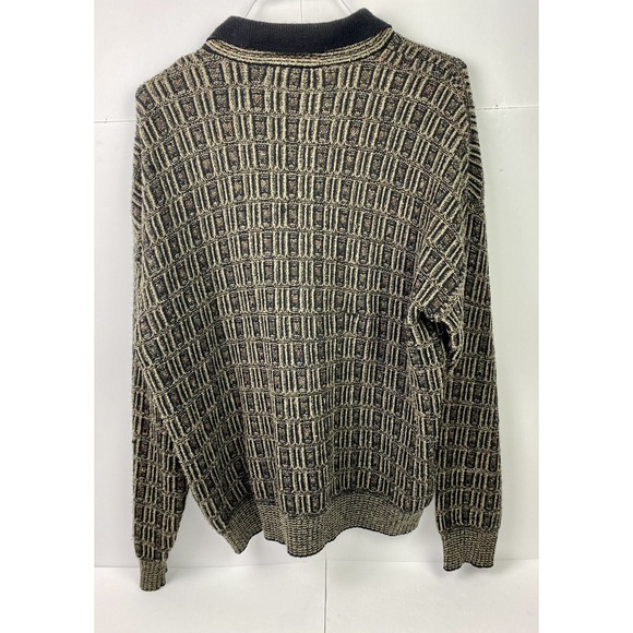 Vintage Brandini Men's XL Collared Pullover Knit Sweater‎ Wool Blend Italy - Picture 3 of 4